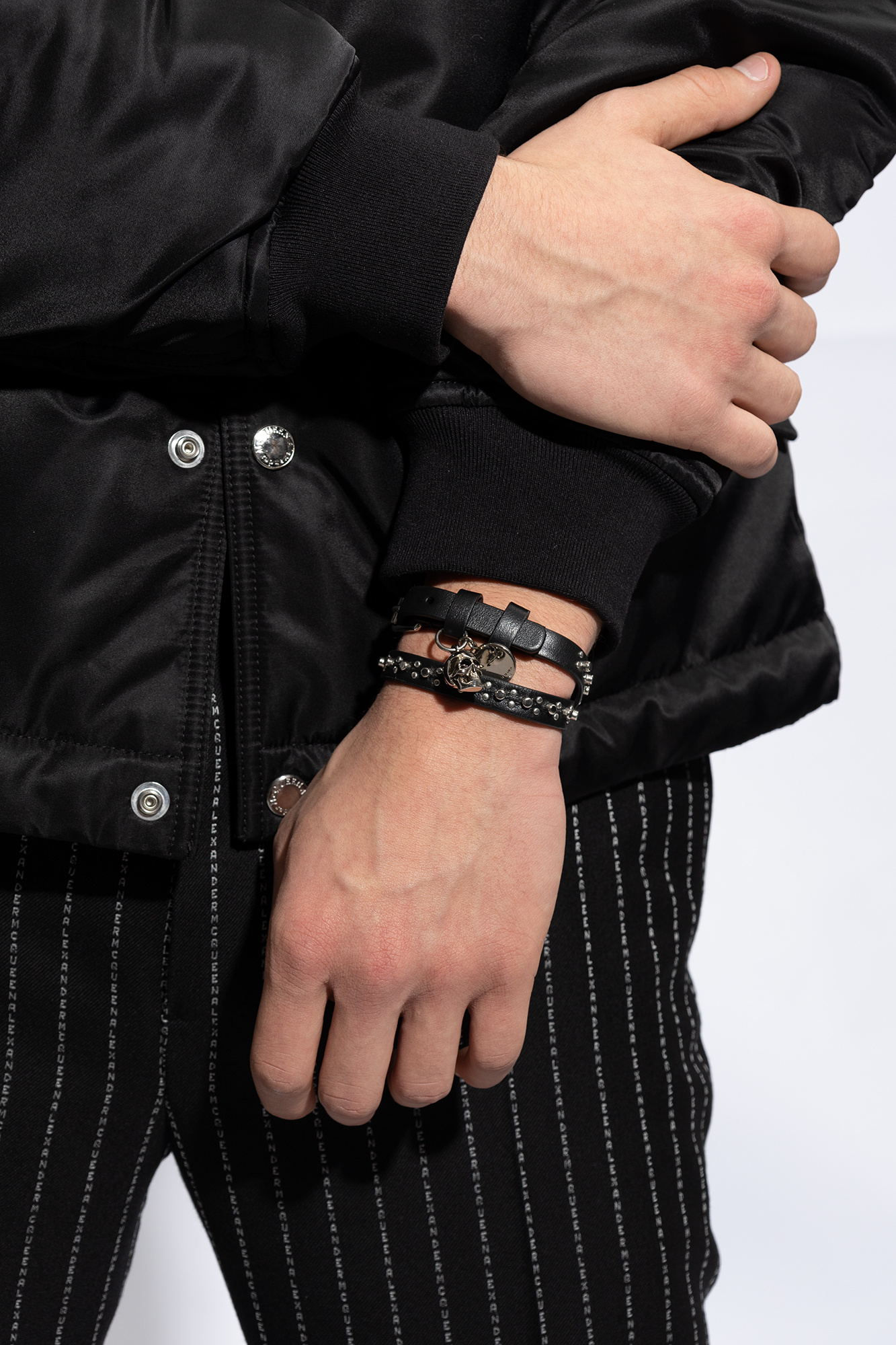 Alexander mcqueen leather bracelet best sale